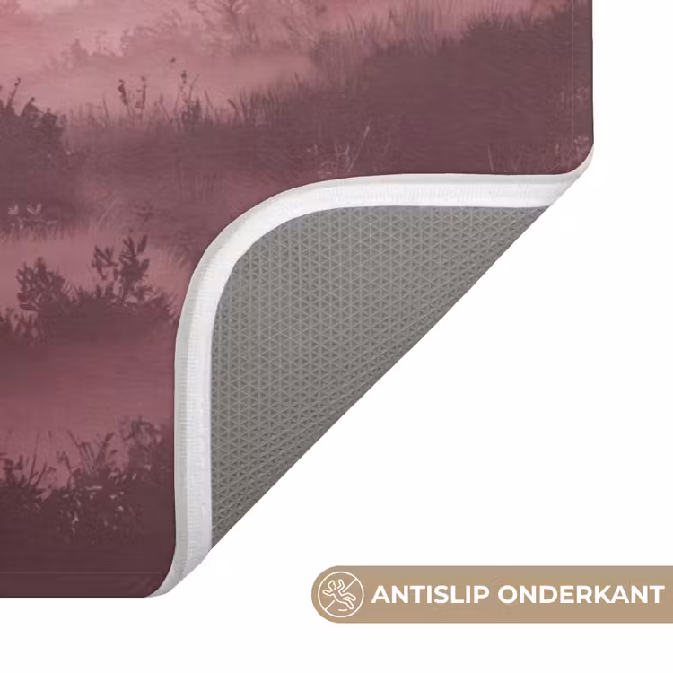 Wc Mat - Landschap - Mistig - Roze — 3