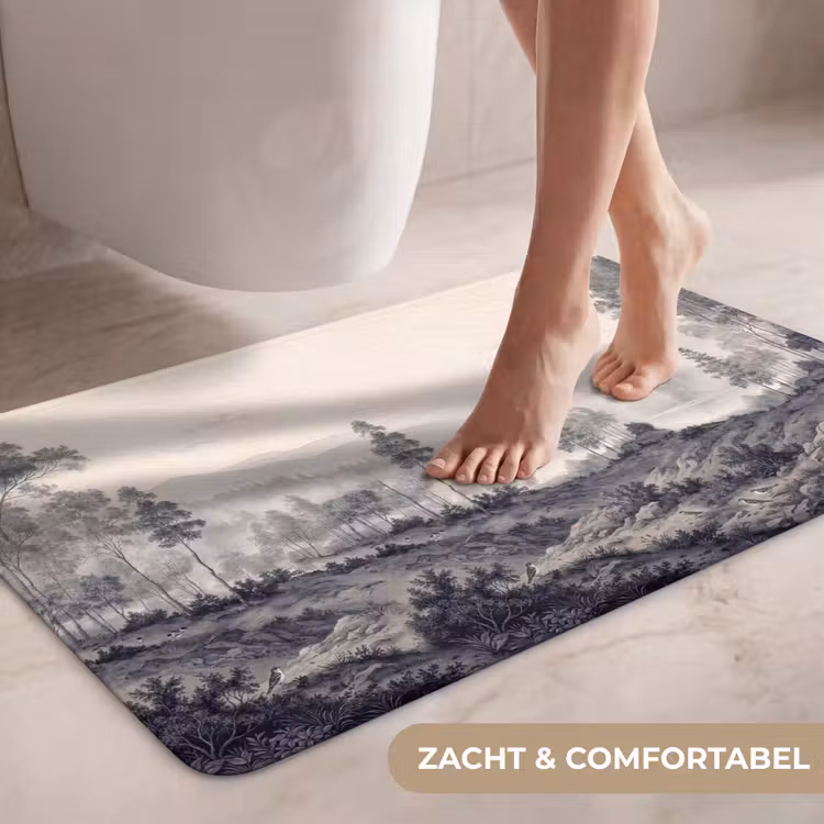 Wc Mat - Mistig - Berglandschap - Illustratie — 7