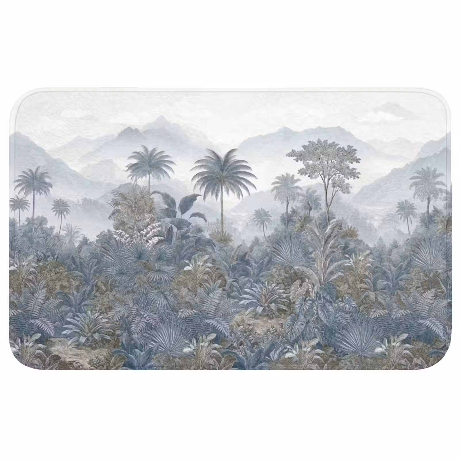 Wc Mat - Jungle - Landschap - Blauw — 1