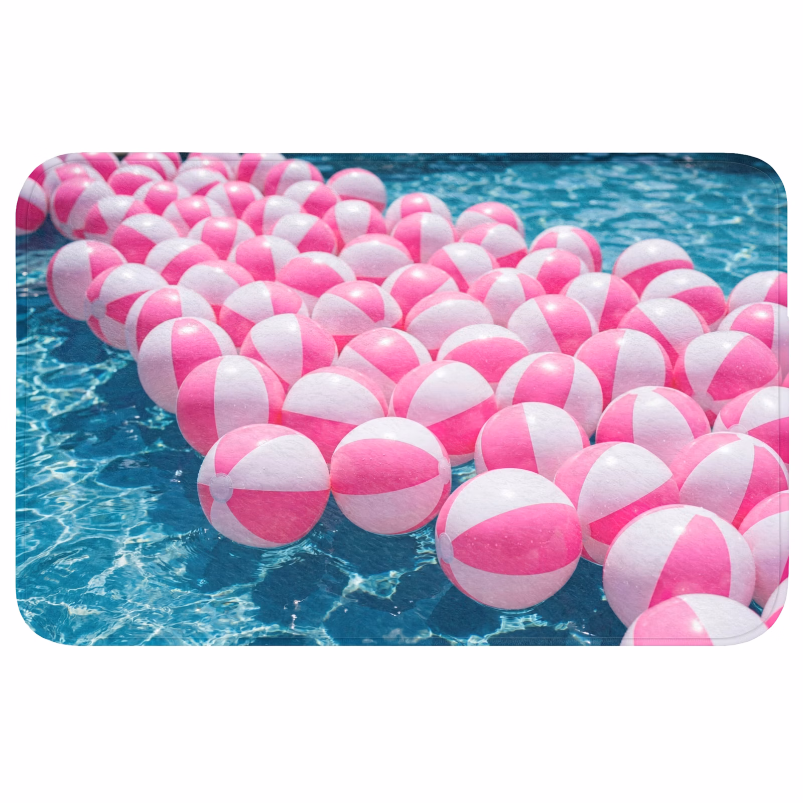 Wc Mat - Strandballen - Roze - Water — 1