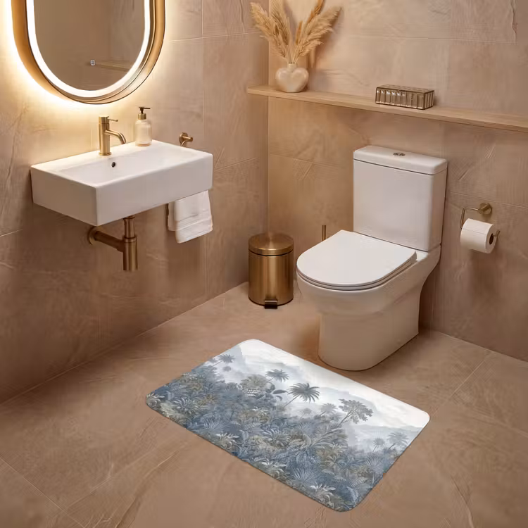 Wc Mat - Jungle - Landschap - Blauw — 4