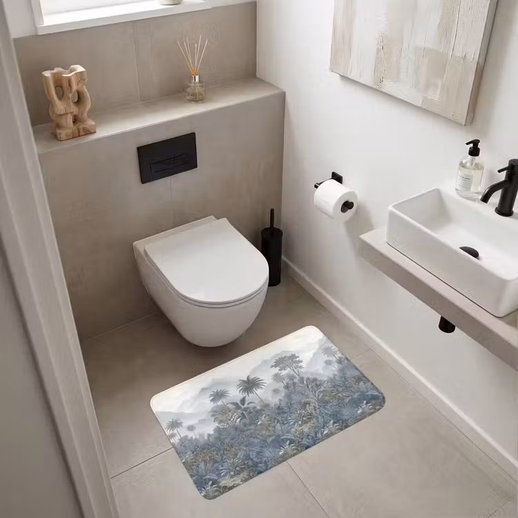 Wc Mat - Jungle - Landschap - Blauw — 6