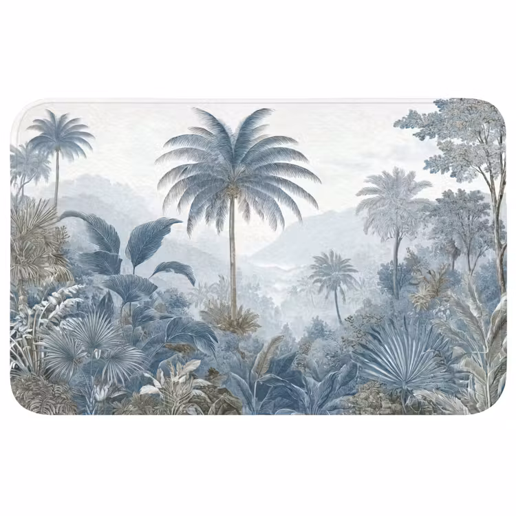 Wc Mat - Jungle - Modern - Blauw - Groen — 1