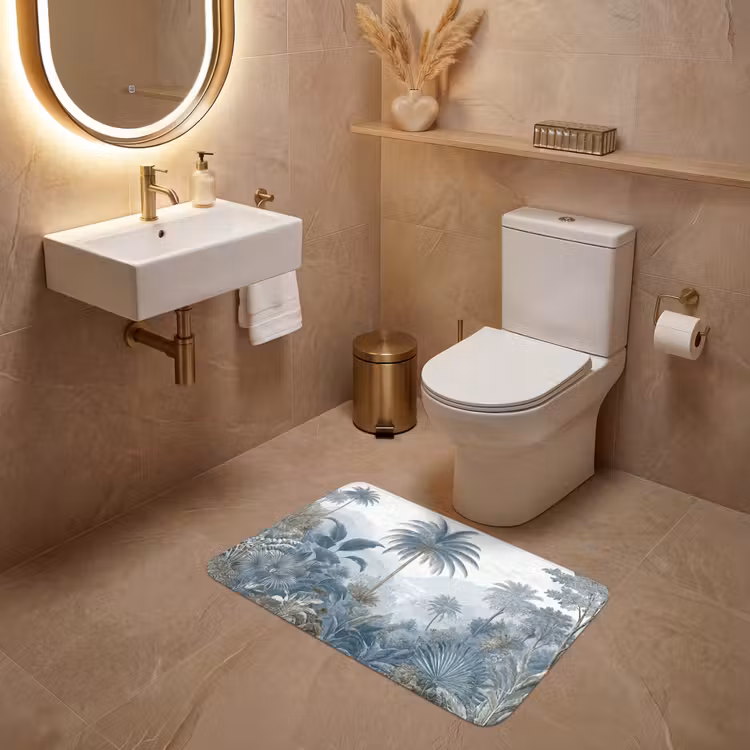 Wc Mat - Jungle - Modern - Blauw - Groen — 4