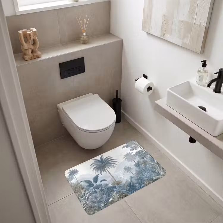 Wc Mat - Jungle - Modern - Blauw - Groen — 6