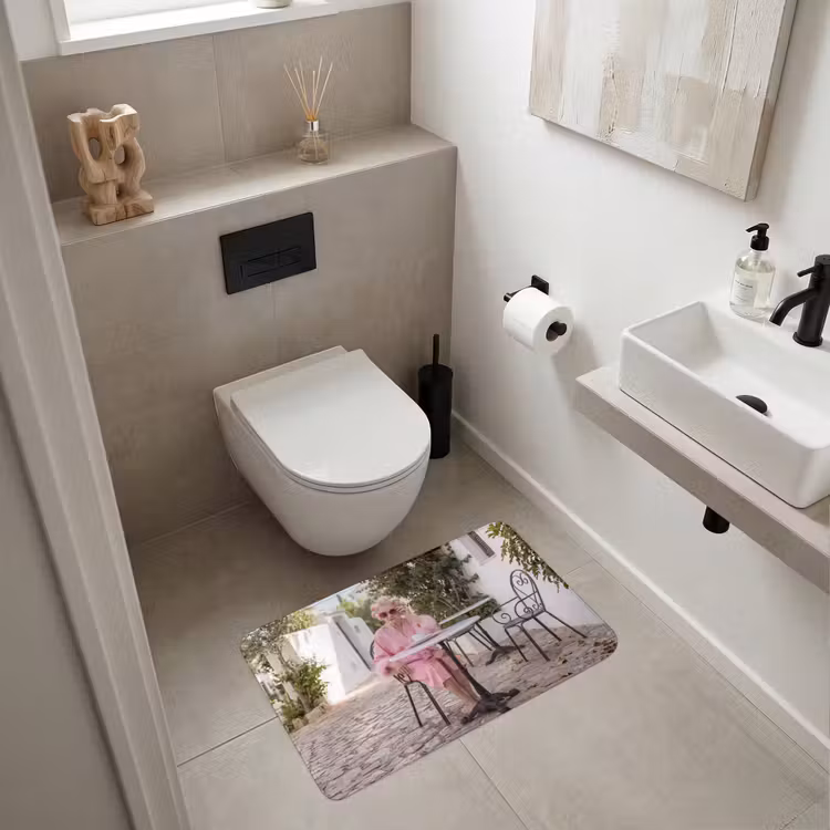 Wc Mat - Ochtendjas - Krulspelden - Roze — 6
