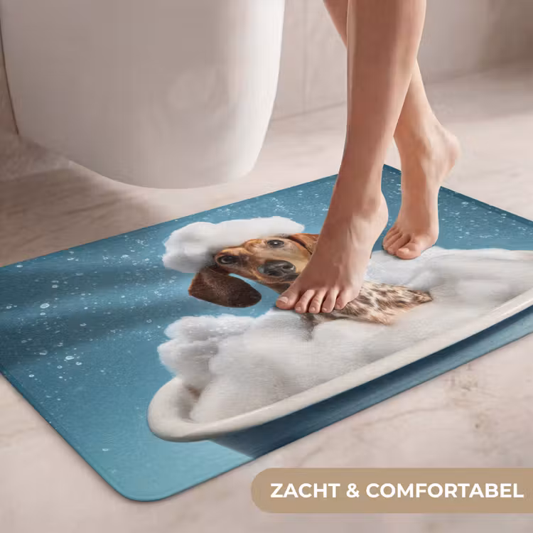 Wc Mat - Teckel - Bad - Schuim - Waterdruppels — 7