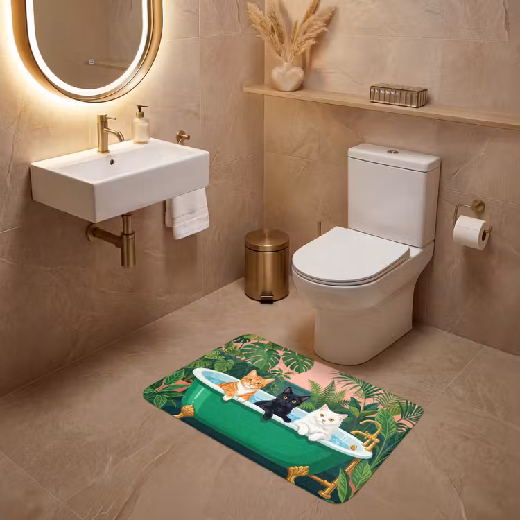 Wc Mat - Badkamer - Kattenparade - Kleurrijk — 4