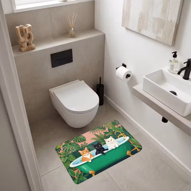 Wc Mat - Badkamer - Kattenparade - Kleurrijk — 6
