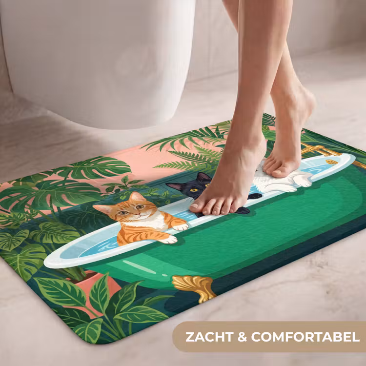 Wc Mat - Badkamer - Kattenparade - Kleurrijk — 7