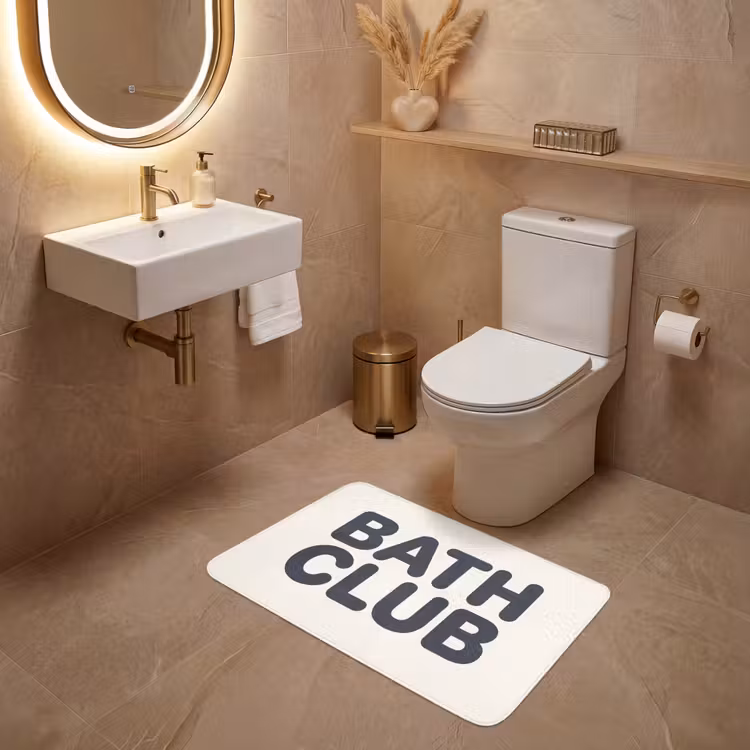 Wc Mat - Quote - Grijs - Wit — 4