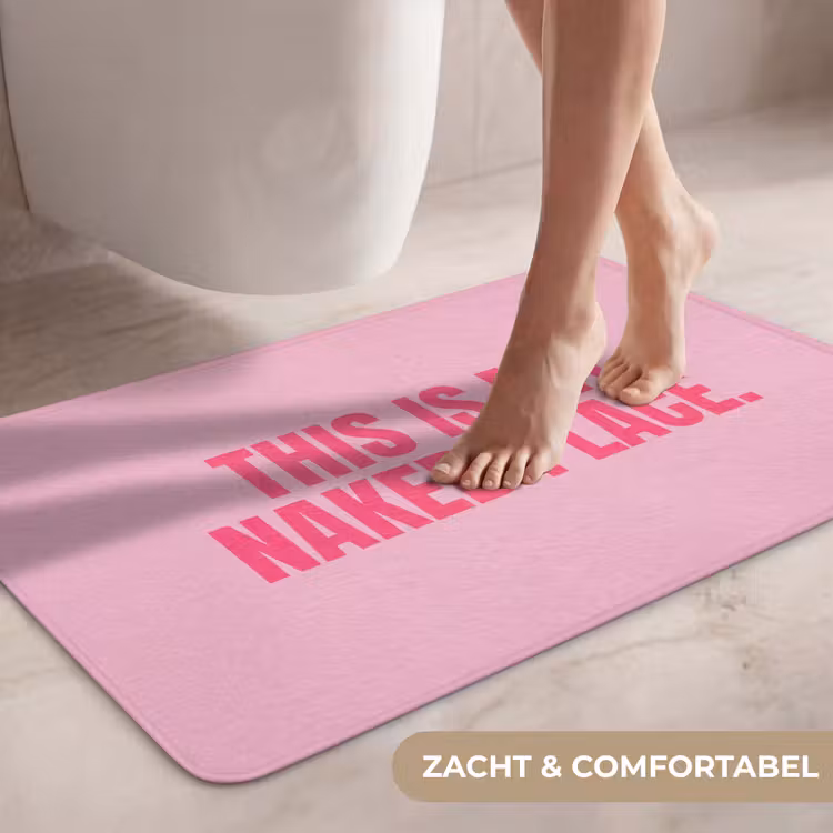 Wc Mat - Tekst - Modern - Roze — 7