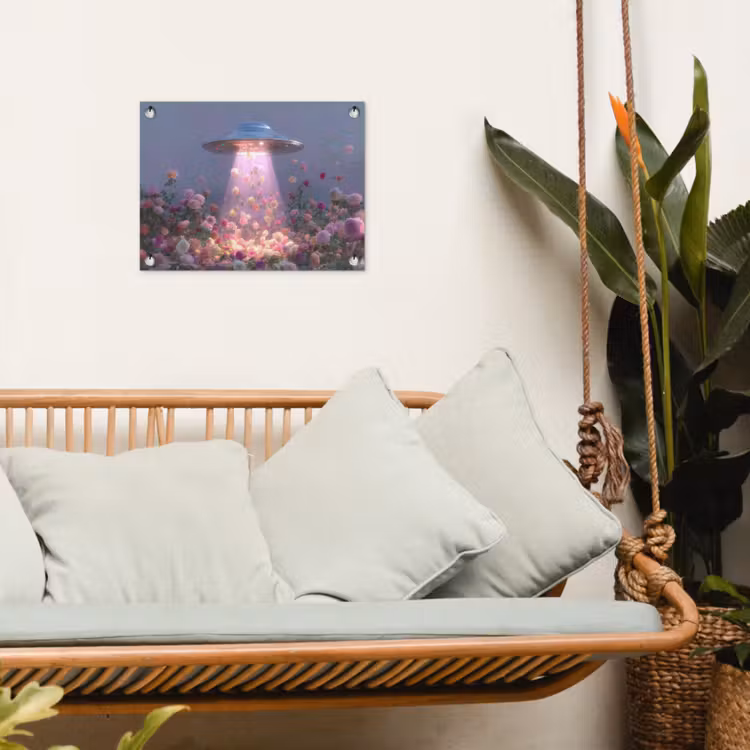 Tuinposter - Ufo - Rozen - Pastelkleuren — 5