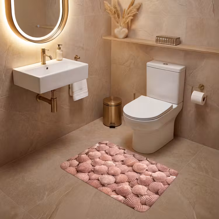 Wc Mat - Schelpen - Patroon - Roze — 4