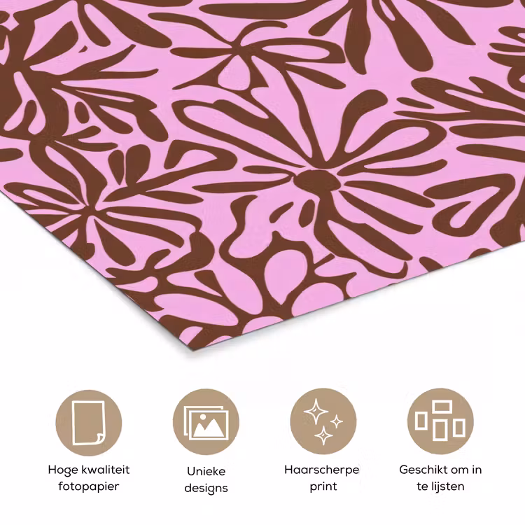Poster - Organisch - Patroon - Roze — 5