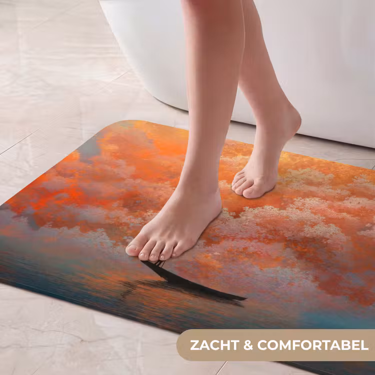 Badmat - Zee - Boot - Wolken - Oranje — 5