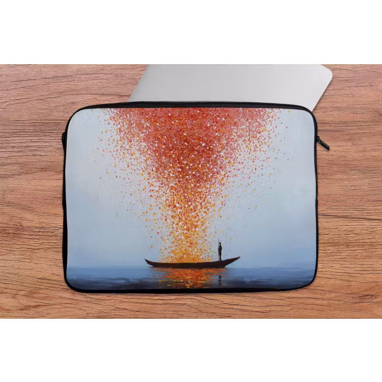 Laptophoes - Wolk - Confetti - Boot - Wateroppervlakte — 2