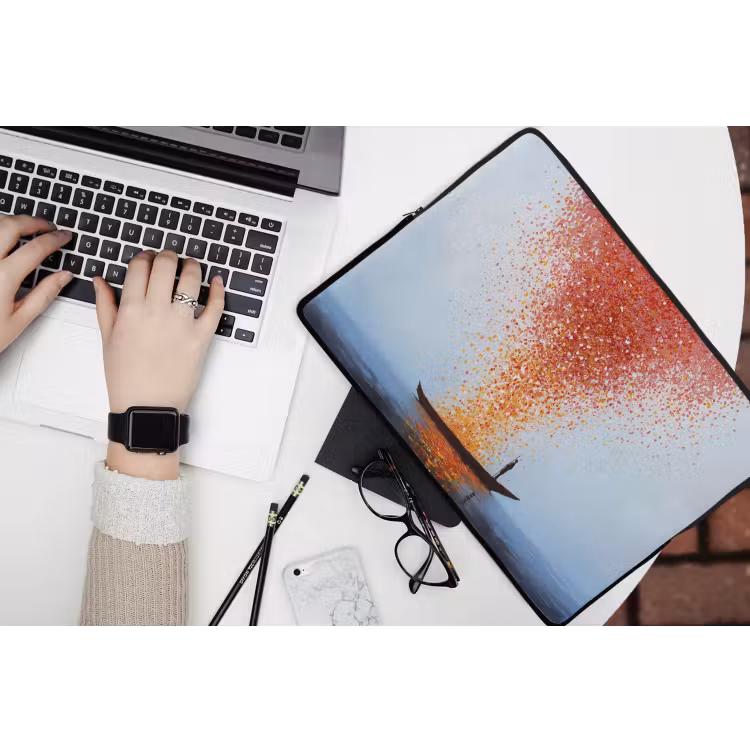 Laptophoes - Wolk - Confetti - Boot - Wateroppervlakte — 3