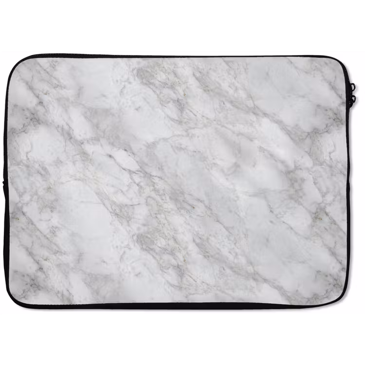 Laptophoes - Grijs - Wit - Marmer — 1