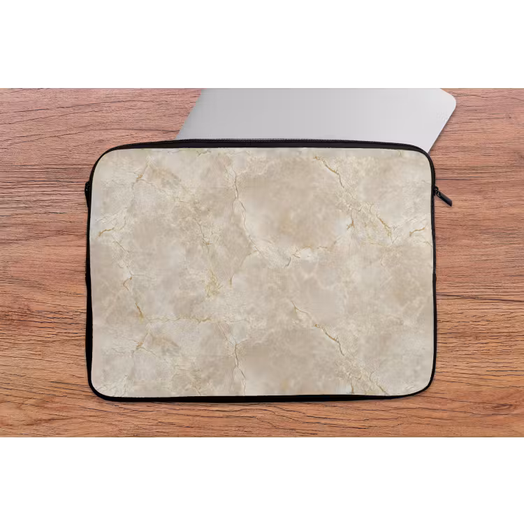 Laptophoes - Lichtbeige - Marmer - Aders — 2