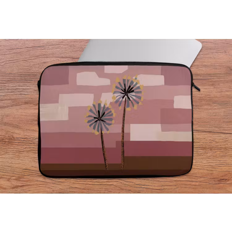 Laptophoes - Illustratie - Bloemen - Vlakken - Abstract — 2