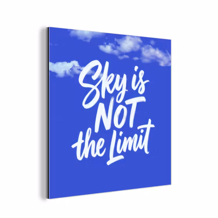 Aluminium schilderij - Sky is not the limit - Blauwe lucht - Wolken — 1