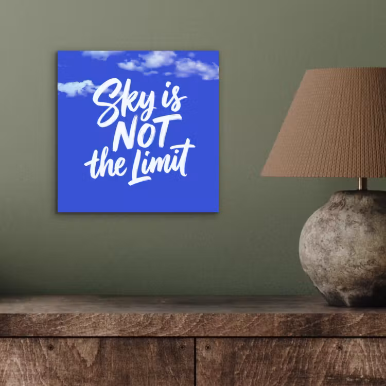 Aluminium schilderij - Sky is not the limit - Blauwe lucht - Wolken — 3