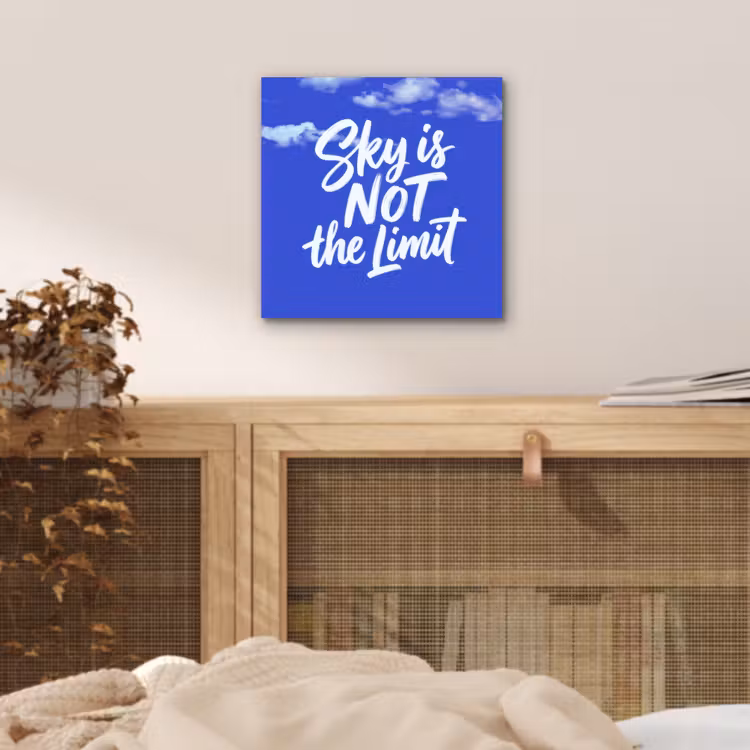 Aluminium schilderij - Sky is not the limit - Blauwe lucht - Wolken — 4