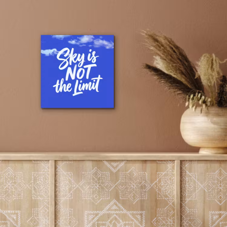 Aluminium schilderij - Sky is not the limit - Blauwe lucht - Wolken — 5
