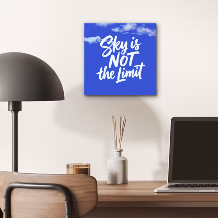 Aluminium schilderij - Sky is not the limit - Blauwe lucht - Wolken — 6