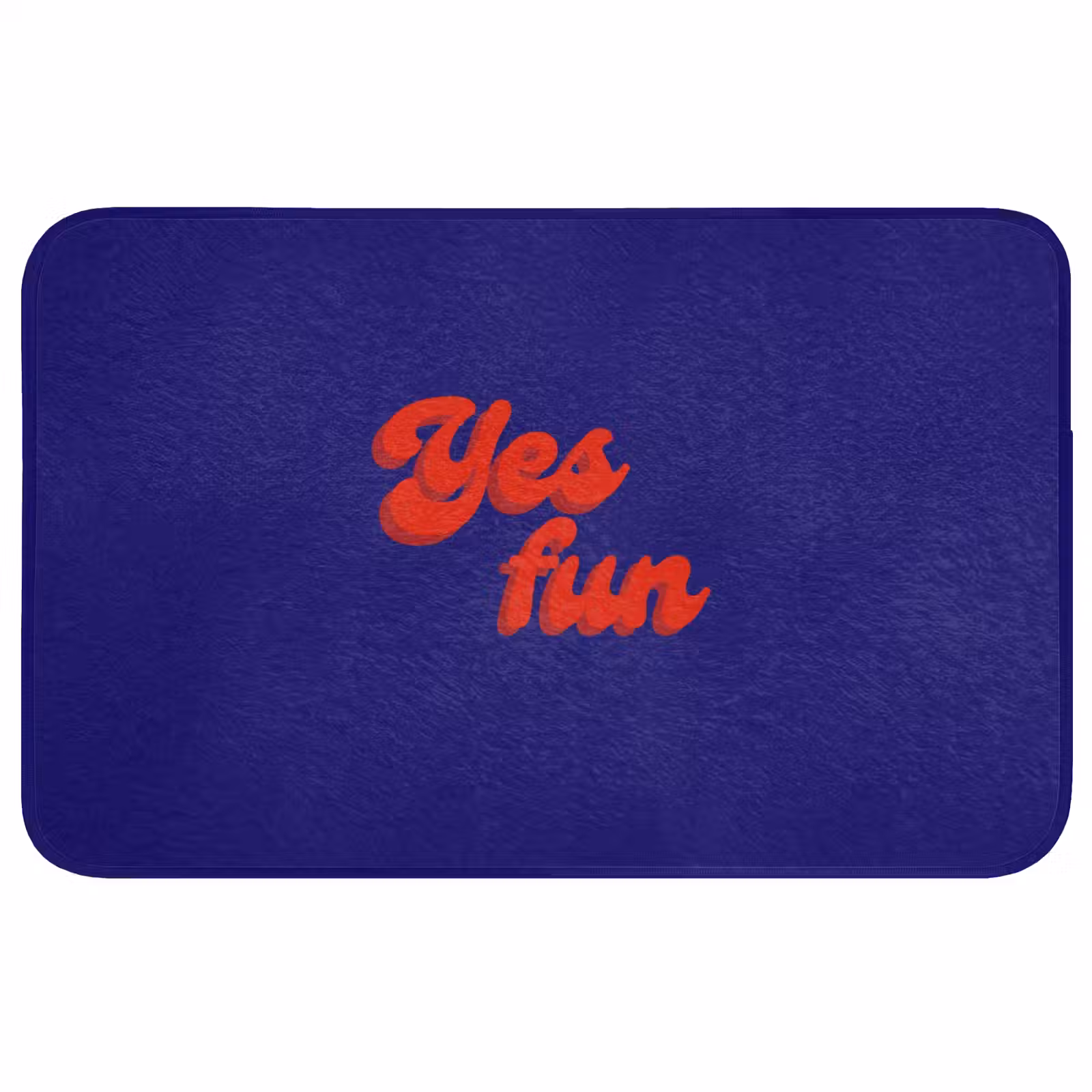 Badmat - Blauw - Rood - Yes fun - 3D — 1