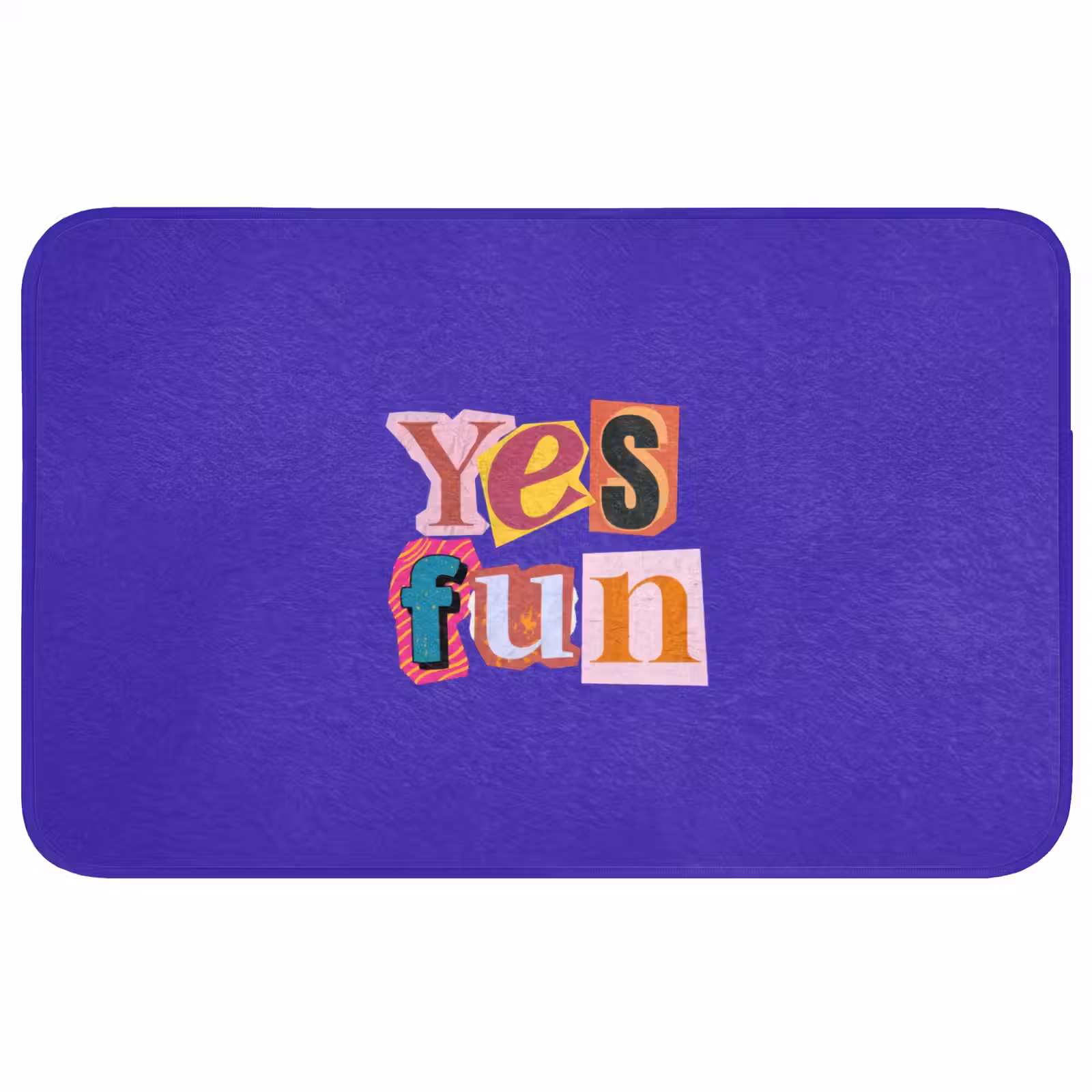 Badmat - Yes fun - Kleurrijk - Collage-stijl — 1