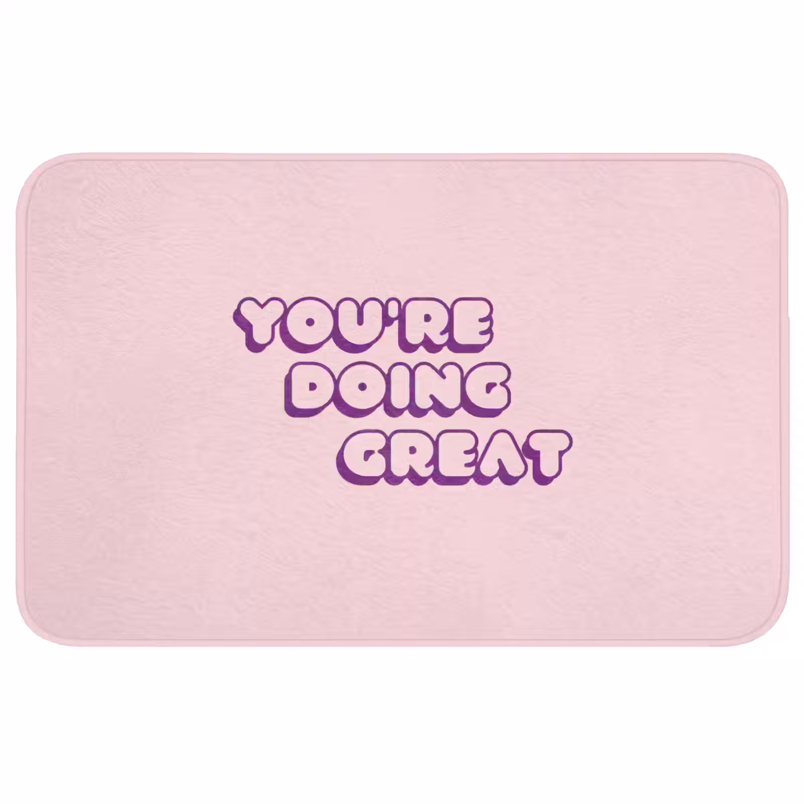 Badmat - You're doing great - Roze - Bubble letters — 1