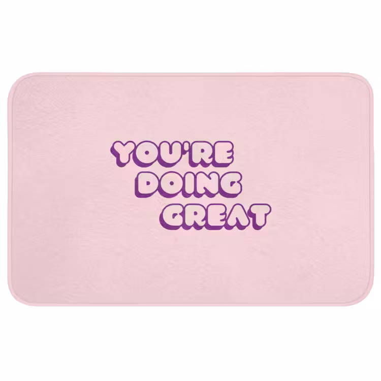 Badmat - You're doing great - Roze - Bubble letters — 1