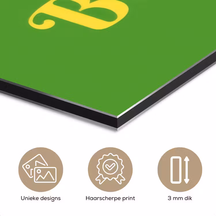 Aluminium schilderij - Mij niet bellen - Telefoon - Groen — 7