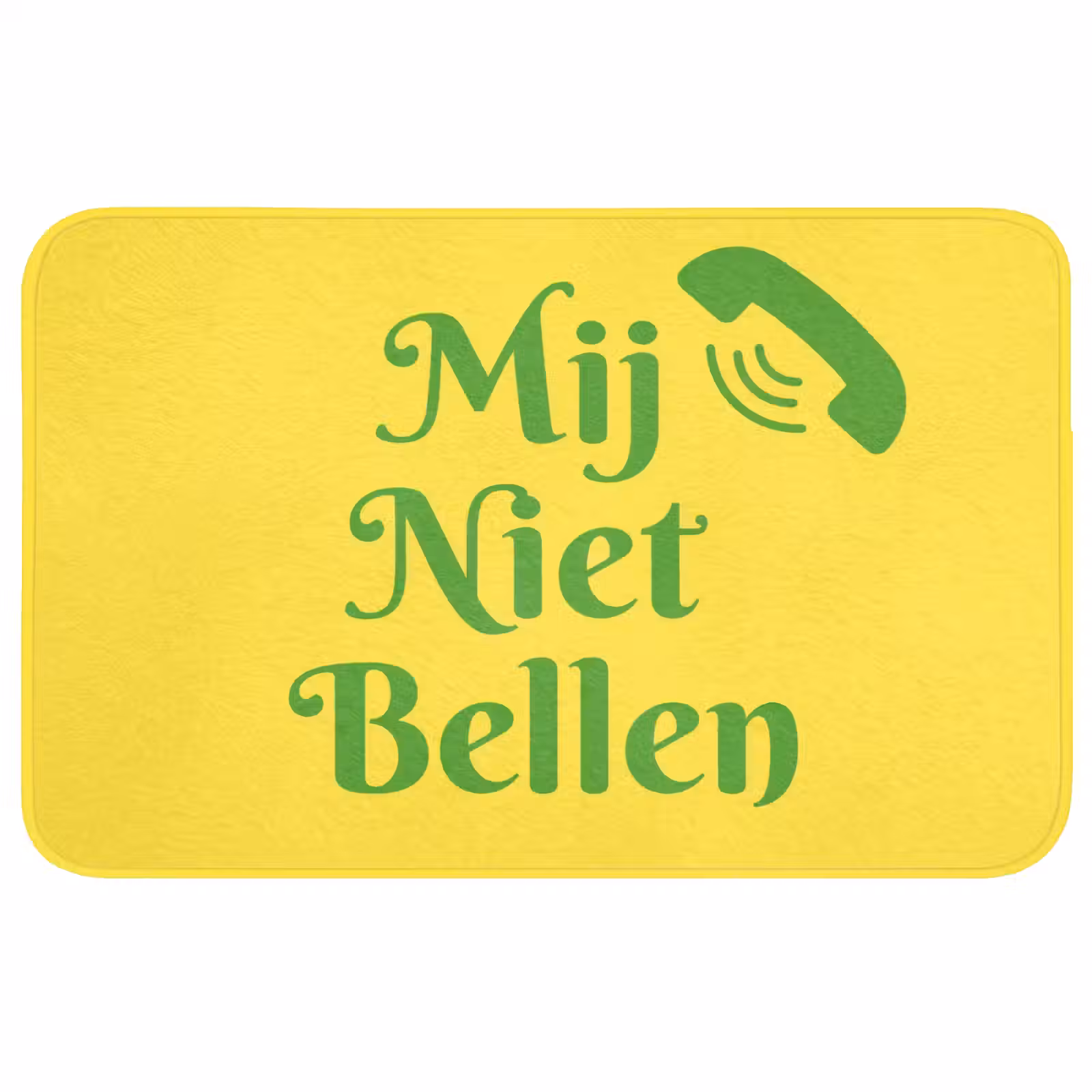 Badmat - Mij niet bellen - Telefoon - Geel — 1