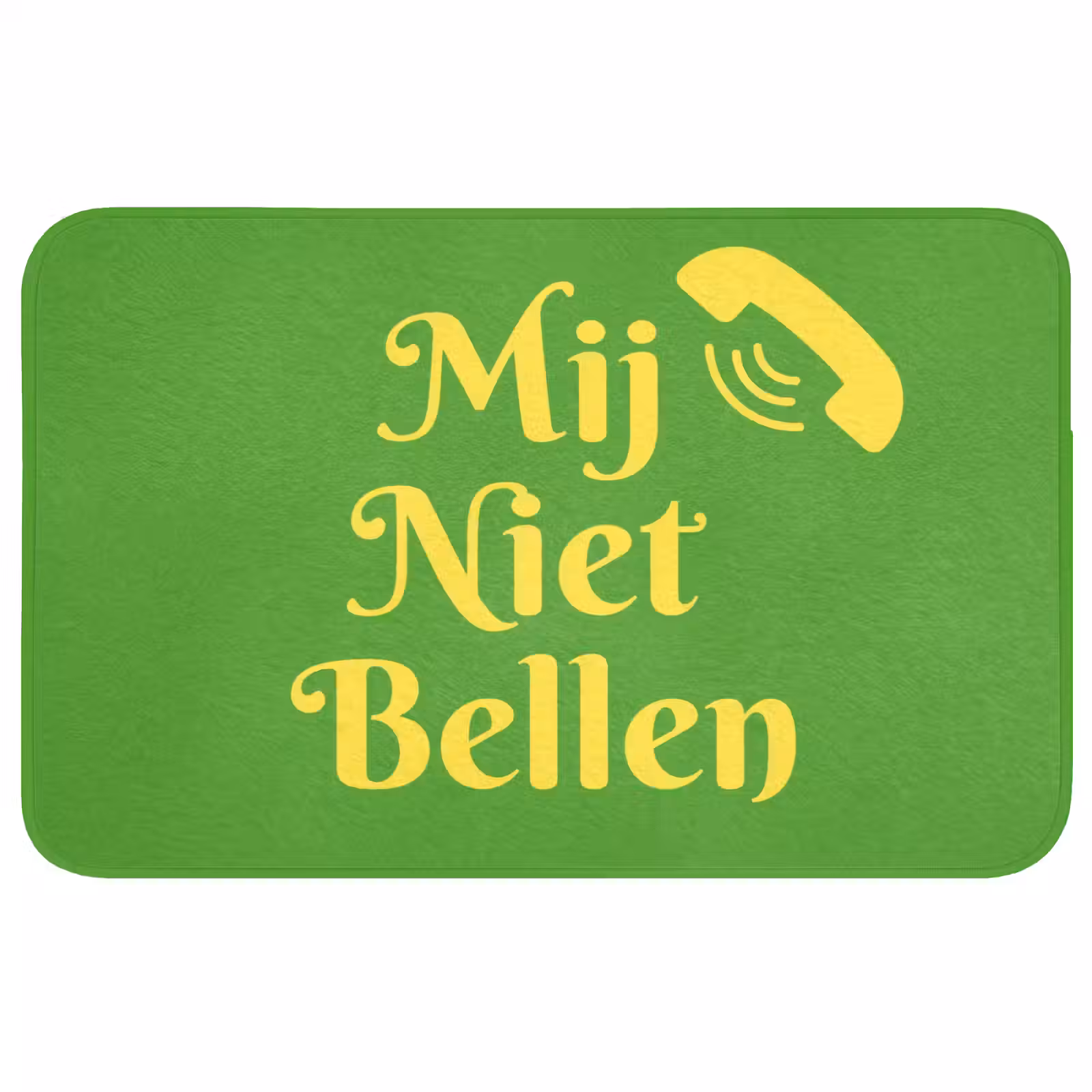 Badmat - Mij niet bellen - Telefoon - Groen — 1
