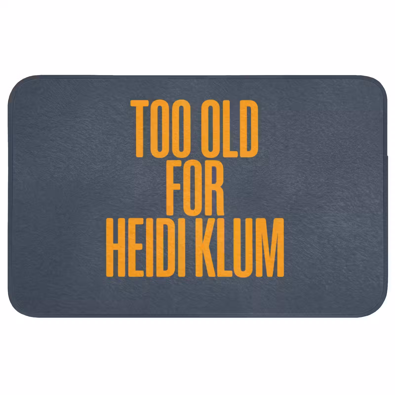 Badmat - Too old for heidi klum - Geel - Blauw — 1