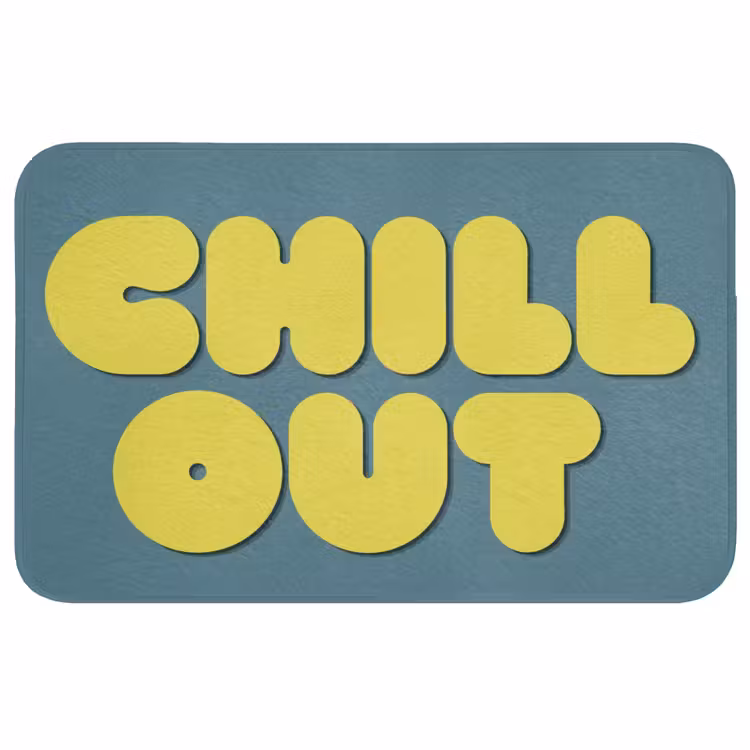 Badmat - Chill out - Geel - Blauw — 1