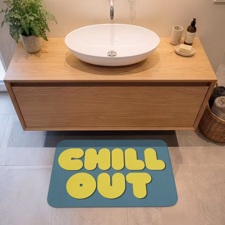 Badmat - Chill out - Geel - Blauw — 2