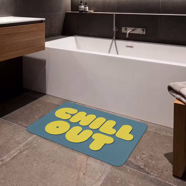 Badmat - Chill out - Geel - Blauw — 4