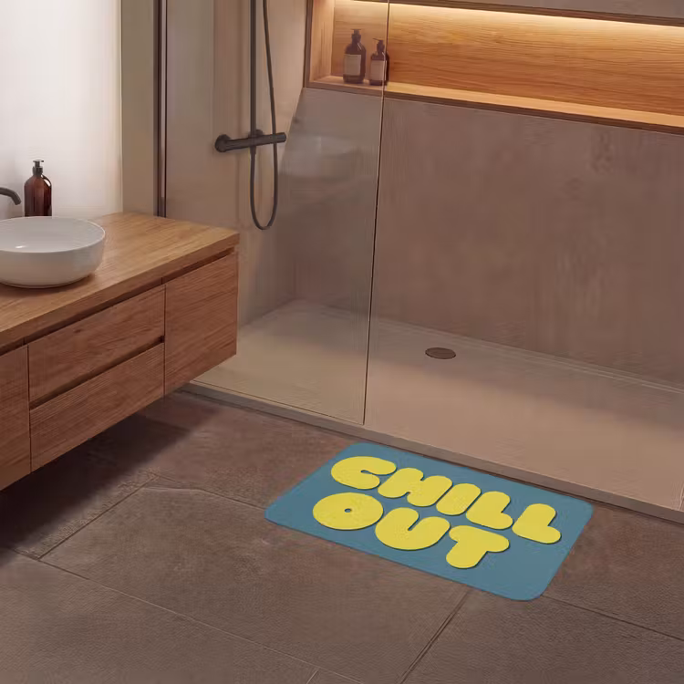Badmat - Chill out - Geel - Blauw — 6