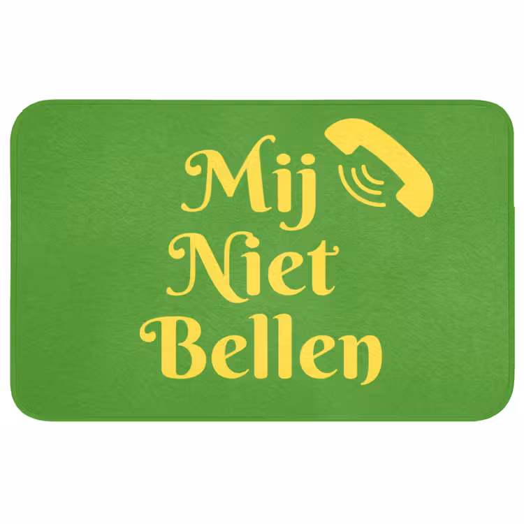 Badmat - Mij niet bellen - Telefoon - Groen — 1