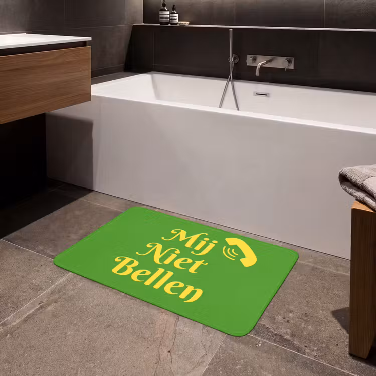 Badmat - Mij niet bellen - Telefoon - Groen — 4