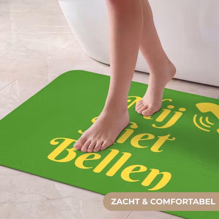 Badmat - Mij niet bellen - Telefoon - Groen — 5