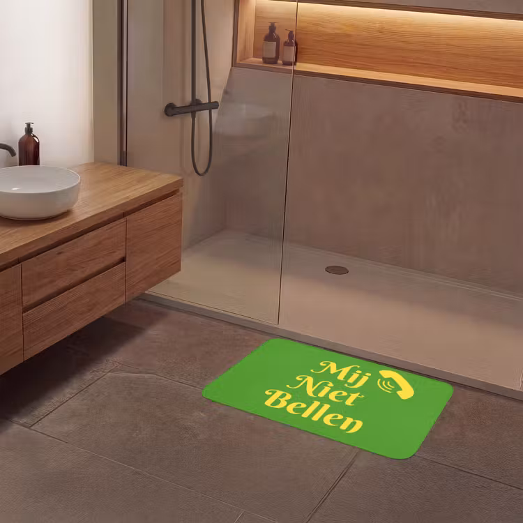Badmat - Mij niet bellen - Telefoon - Groen — 6