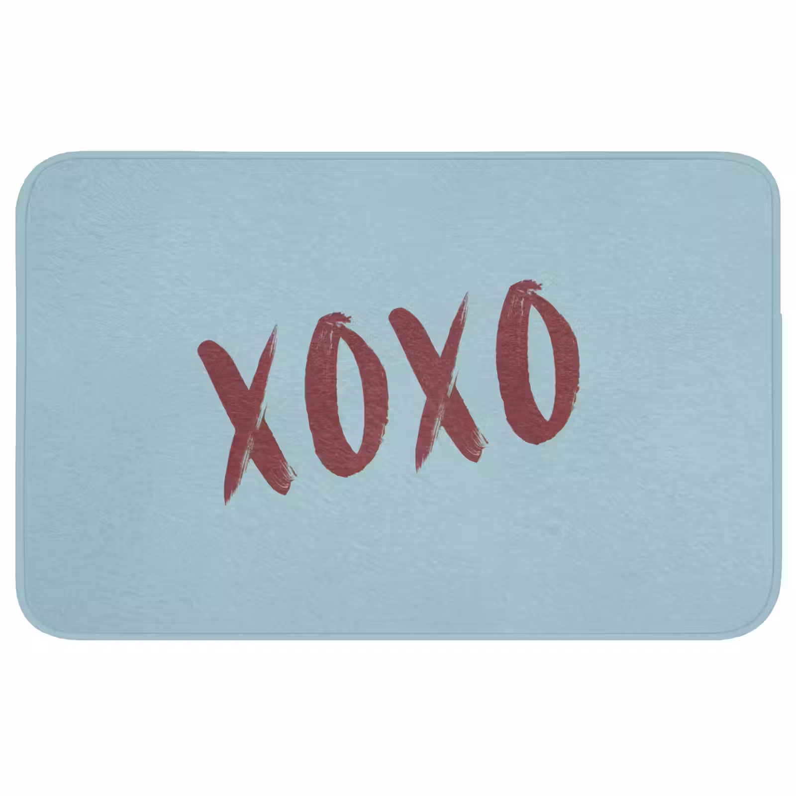 Badmat - XOXO - Blauw - Rood — 1