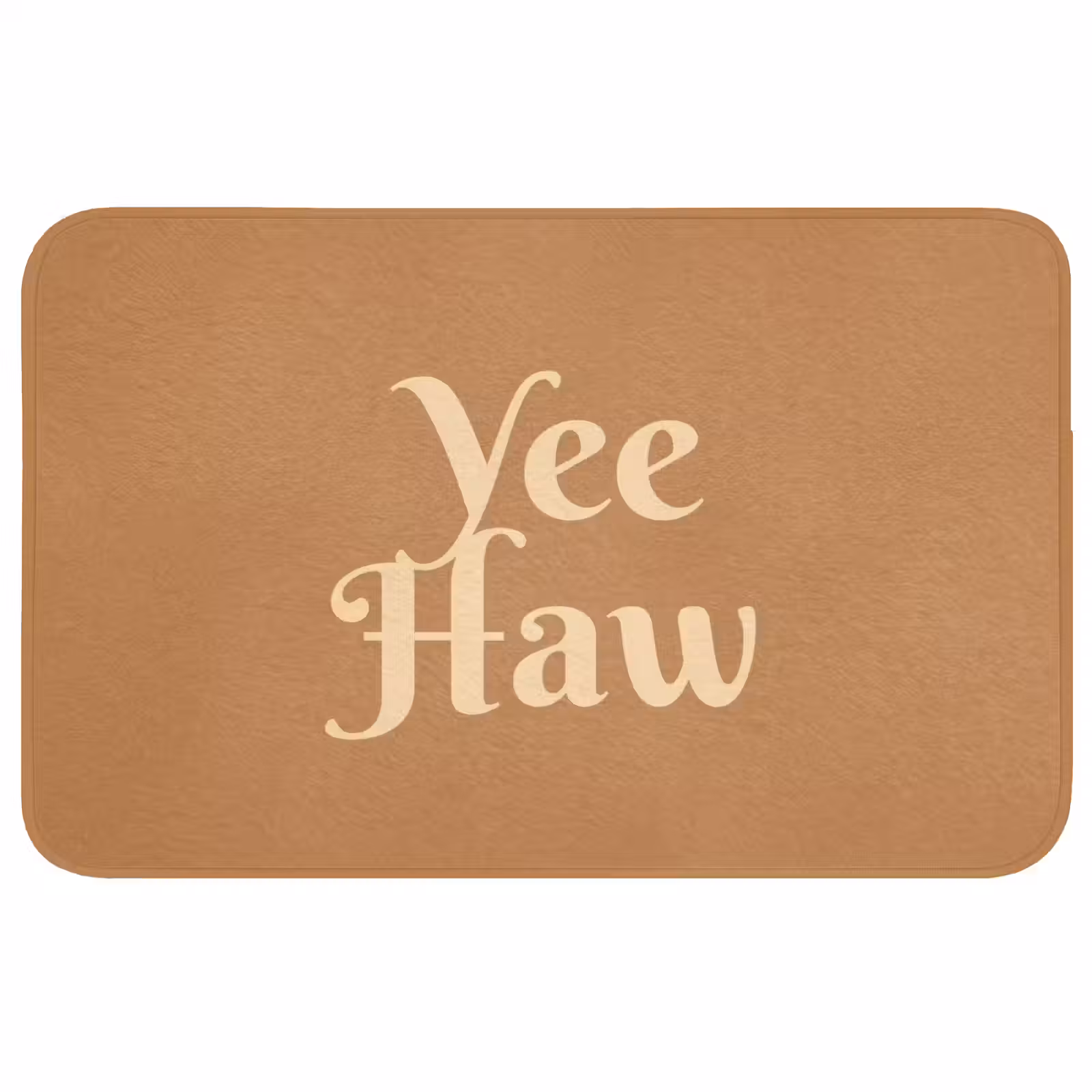 Badmat - Yee haw - Bruin - Minimalistisch — 1