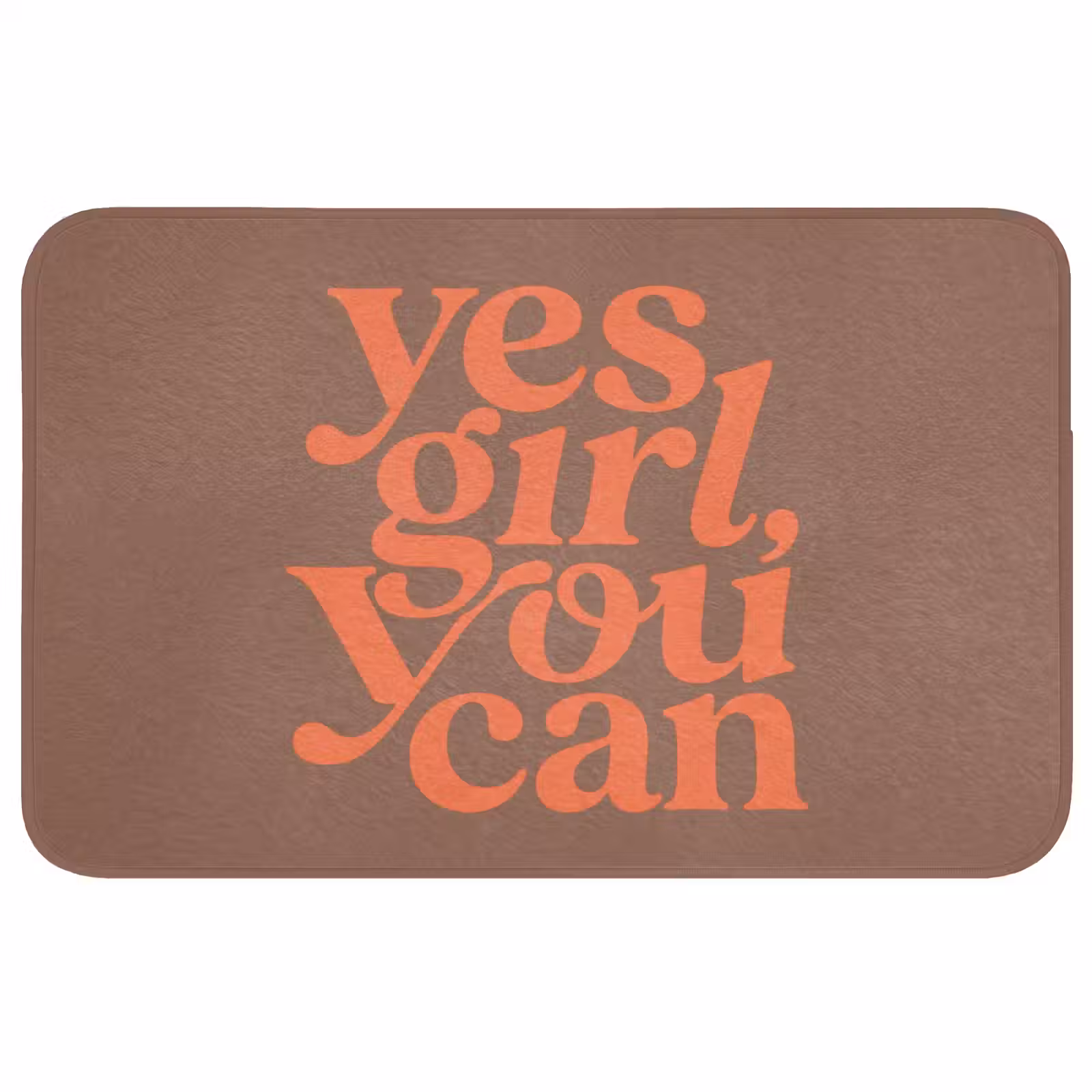 Badmat - Yes girl you can - Oranje - Bruin — 1