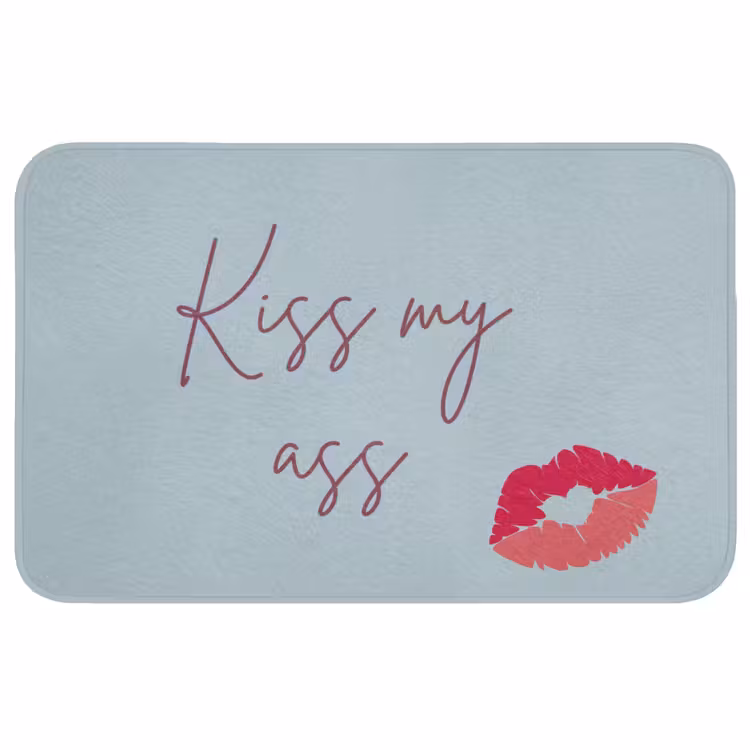 Badmat - Kiss my ass - Lip - Blauw — 1